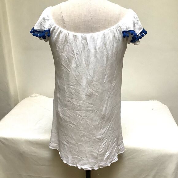 T-Bags COTTON Coverup DRESS White Medium - Picture 3 of 3